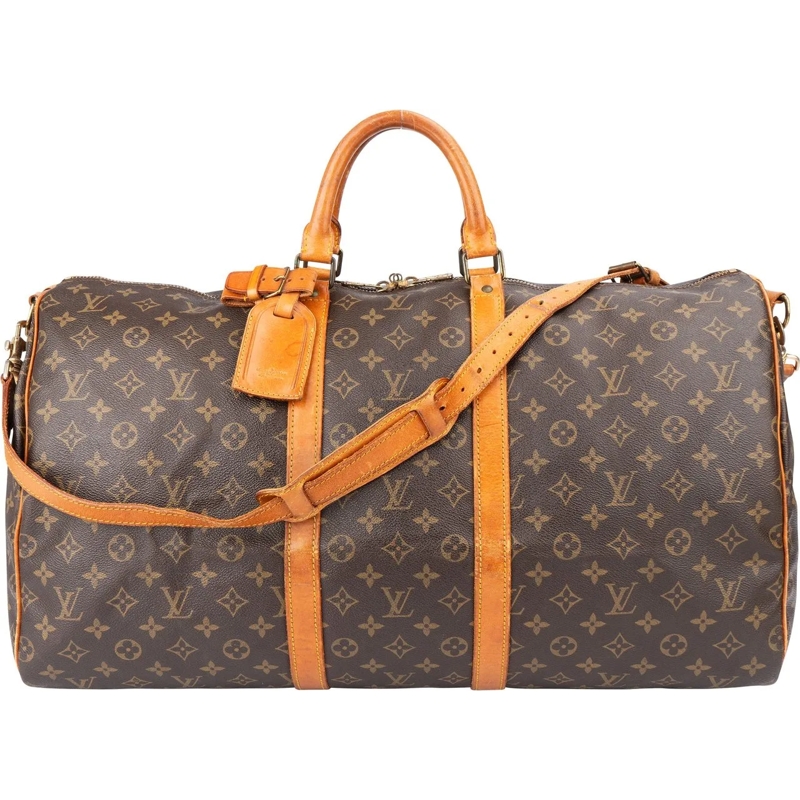 Louis Vuitton Tote Louis Vuitton Canvas Monogram Keepall 55 Bandoulie braun