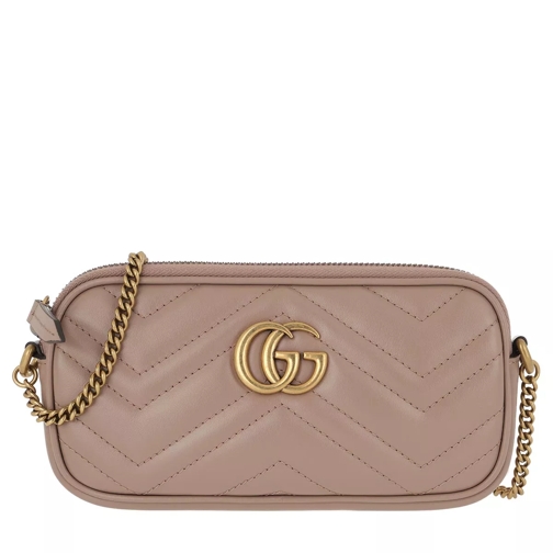 Gucci GG Marmont Crossbody Bag Leather Pink Cross body-väskor