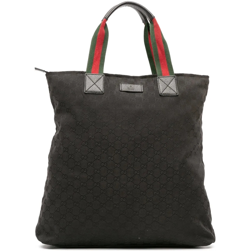 Gucci Shopper GG Canvas Web Tote schwarz