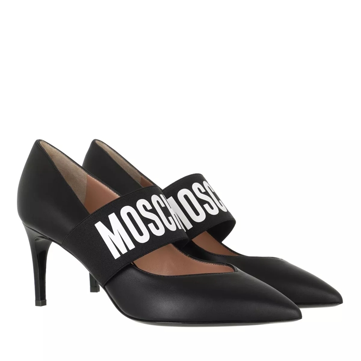 Moschino Scarpad Re Mh64/75 Vitello Nero | Pump 