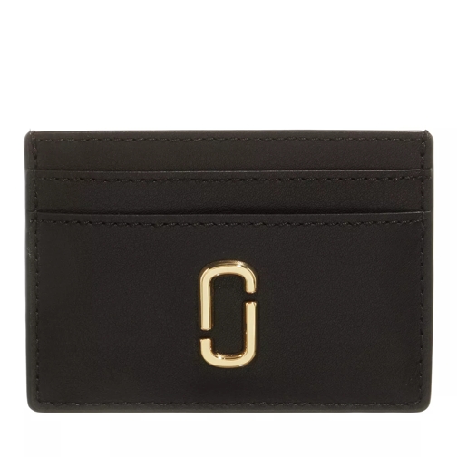 Marc Jacobs Card Holder J Logo Leather Black Porta carte di credito