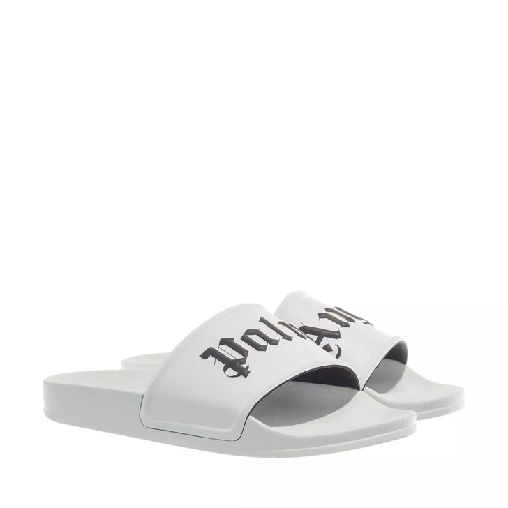 Palm Angels Pool Slider White Black Claquette