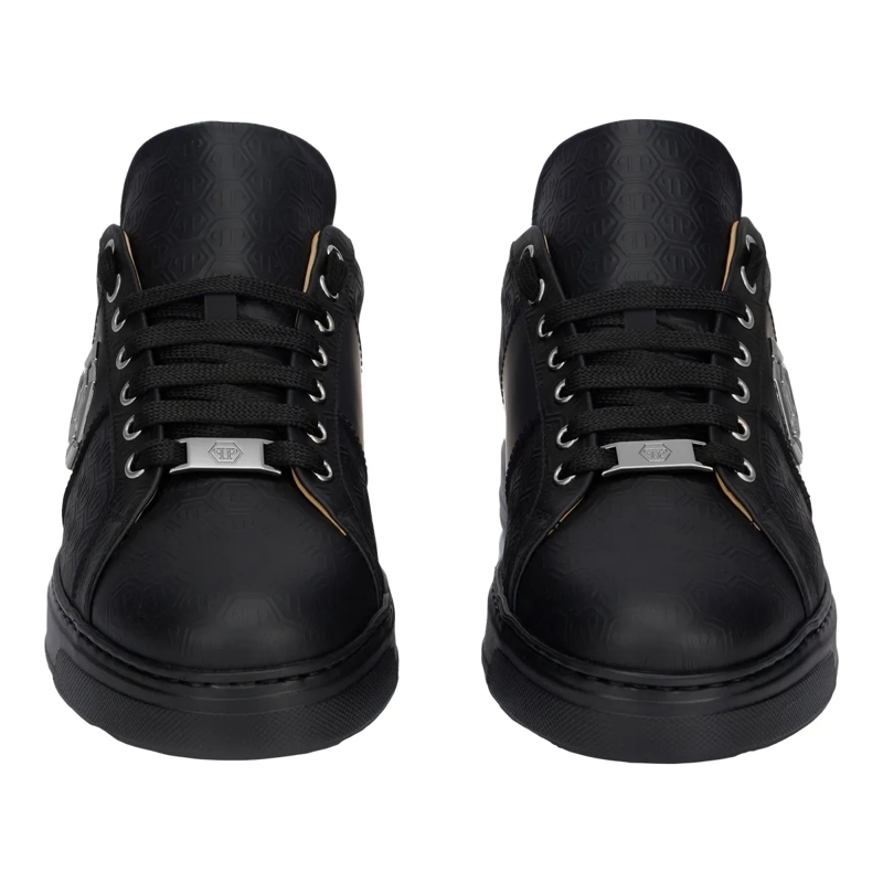Philipp Plein Low-Top-Sneaker Lo-Top Turnschuhe Monogram schwarz(Image 2)
