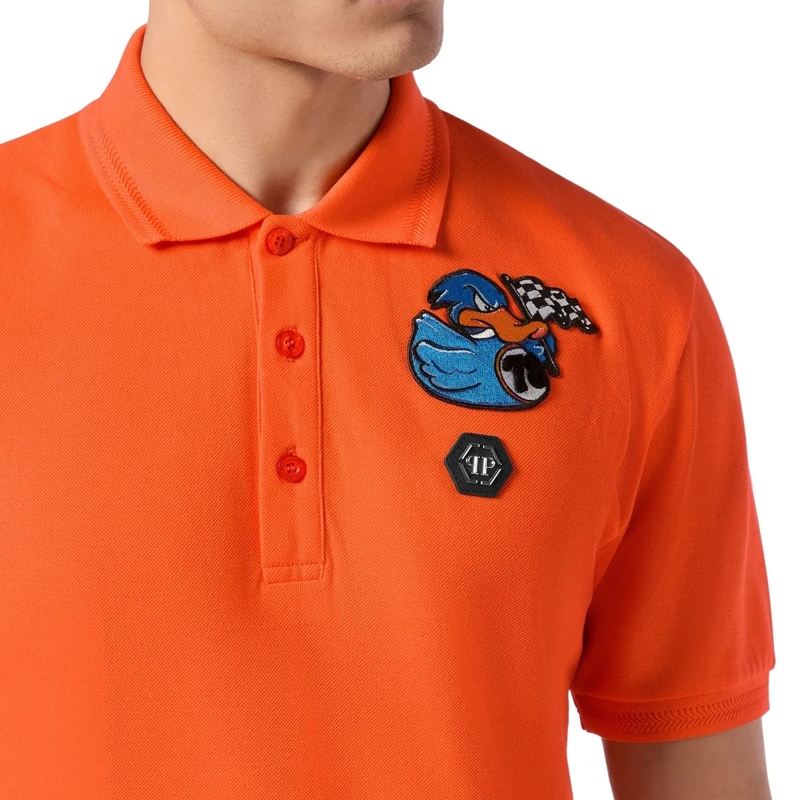 Philipp Plein Top Poloshirt Duck orange(Image 5)