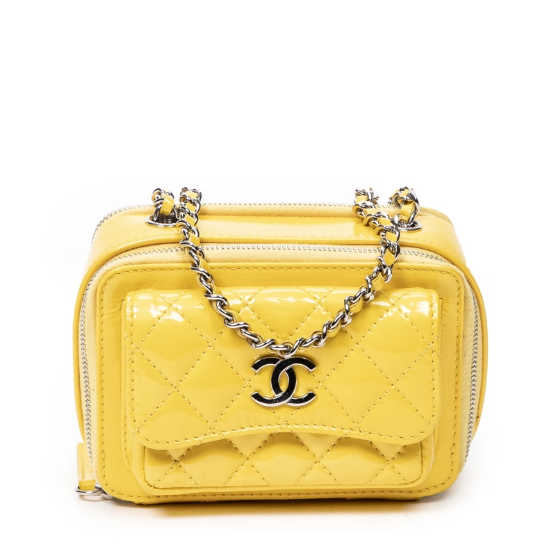 Chanel Crossbody Bag Mini Pocket Box Camera Case gelb