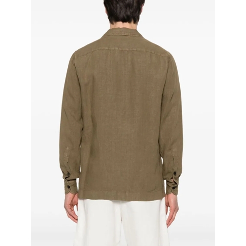 Boglioli Chemises Olive Green Relaxed-Fit Overshirt With Button Fast Green (Image 2)