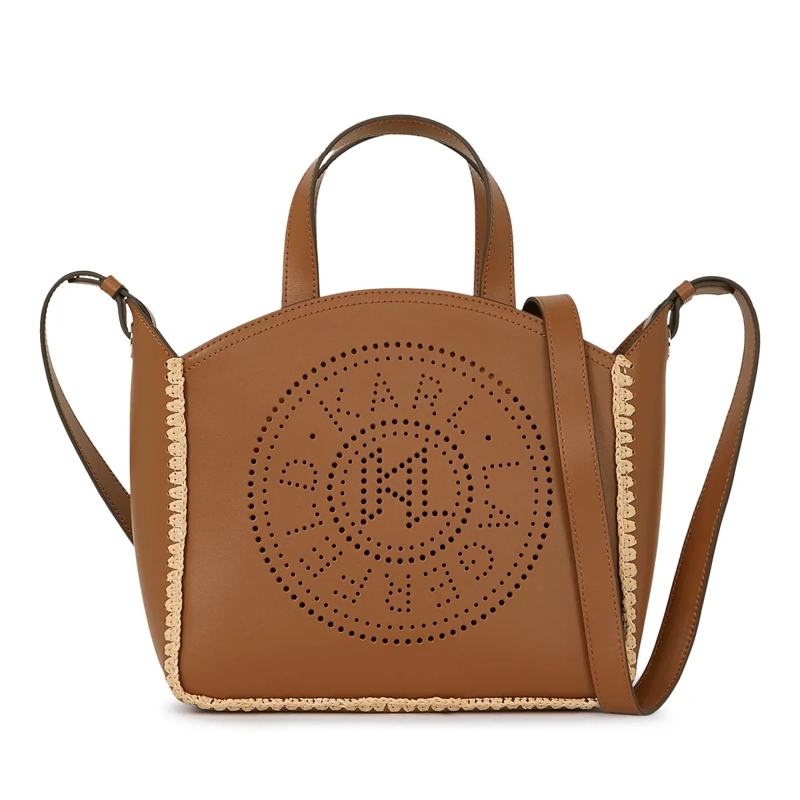 Karl Lagerfeld Tote K/CIRCLE KLEINE TOTE-BAG MIT LOCHMUSTER braun