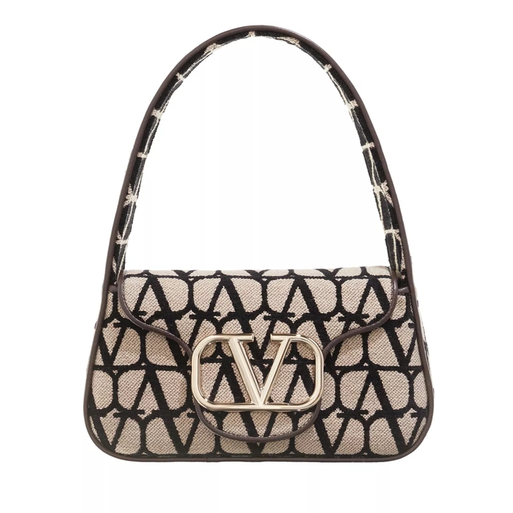 Loco Small Leather Shoulder Bag in White - Valentino Garavani