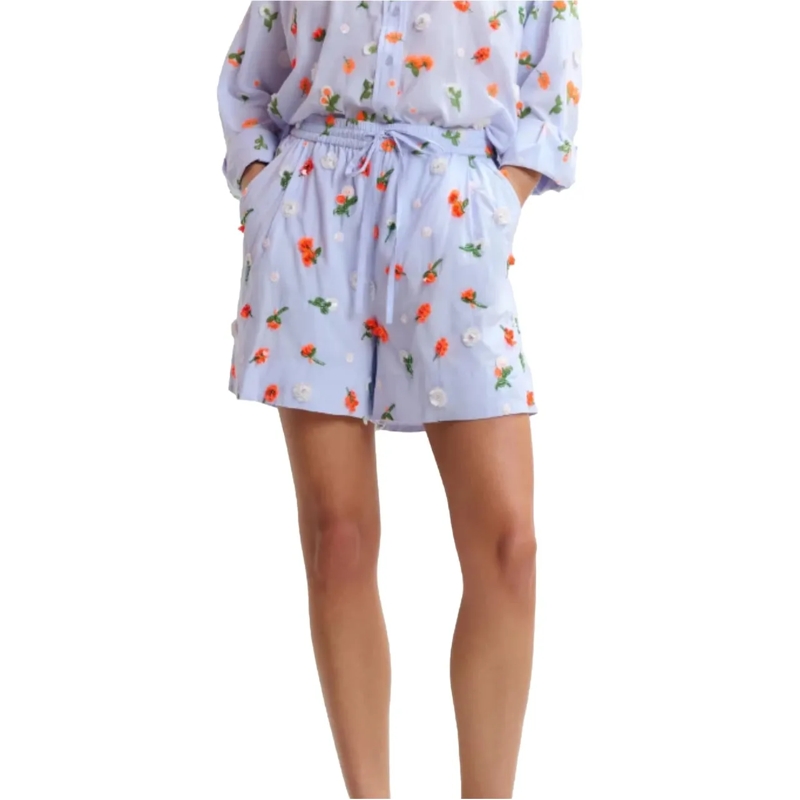 Essentiel Antwerp  Essentiel Antwerp Embroidered Mini Shorts Shorts L blau(Image 2)