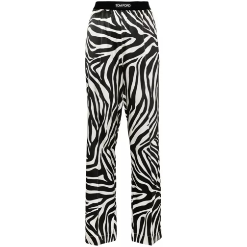 Tom Ford White/Black Zebra Pants Black 