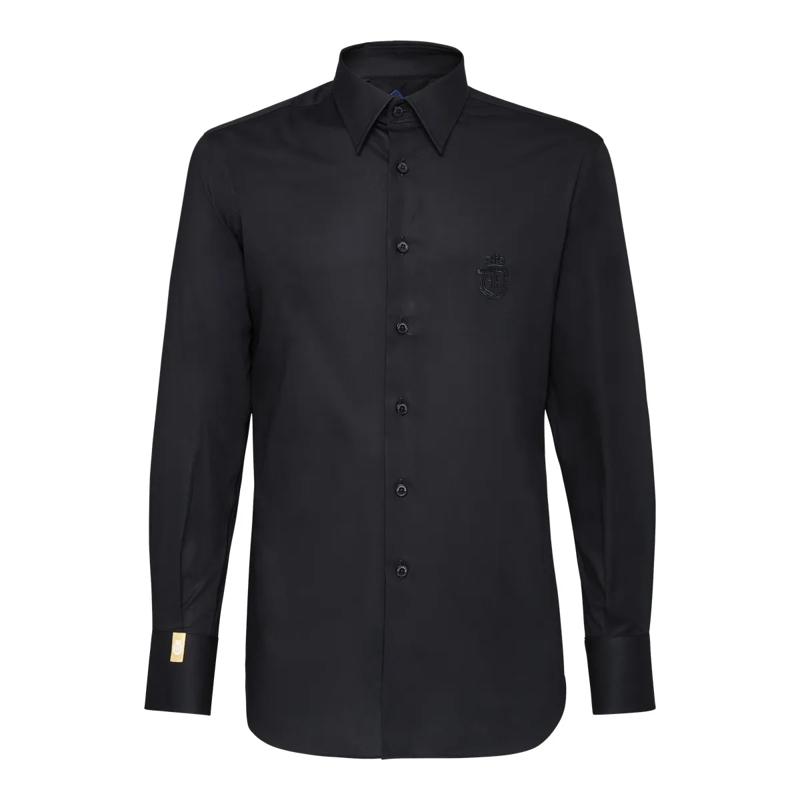 BILLIONAIRE Hemd Hemd Slim Fit Original schwarz