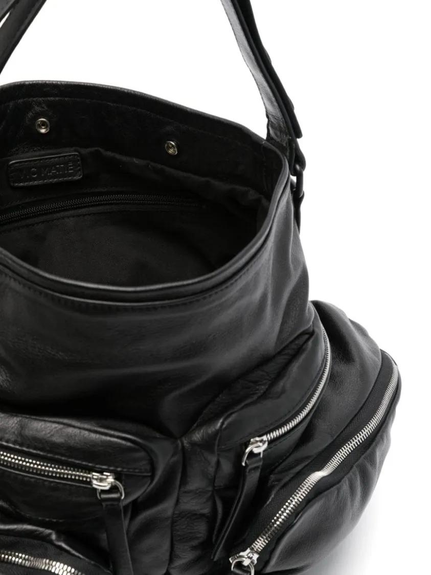 Vic Matié Crossbody bags Black Leather Bag in zwart
