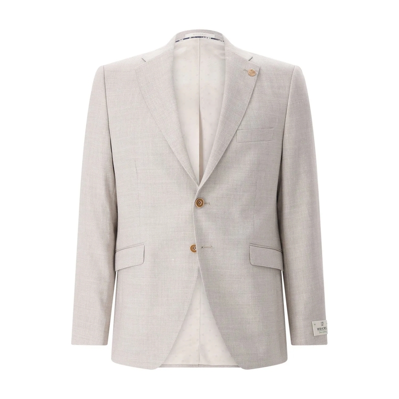WILVORST Anzugjacke Anzugsakko aus Schurwoll-Mix beige