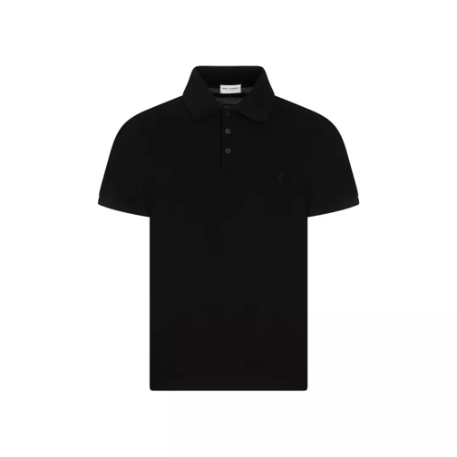 Saint Laurent Black Cotton Polo Black 