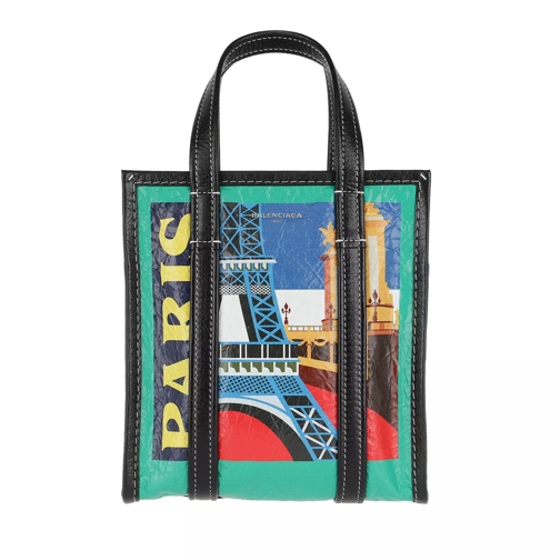 Balenciaga Bazar Shopper Paris Green Crossbody Bag