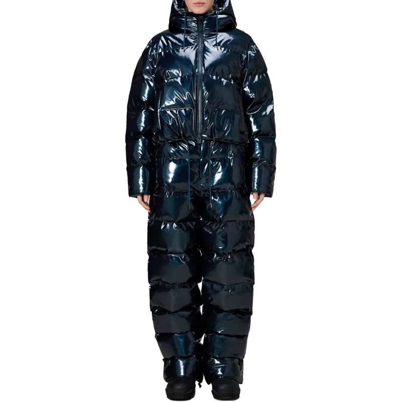 Rains Trenchcoat Rains Alta Short Puffer Jacket W3t3 Regenjas Blauw blau