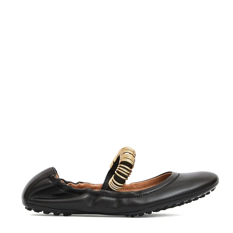 Tod's Ballerinas Black Gommino Leather Ballerinas Black