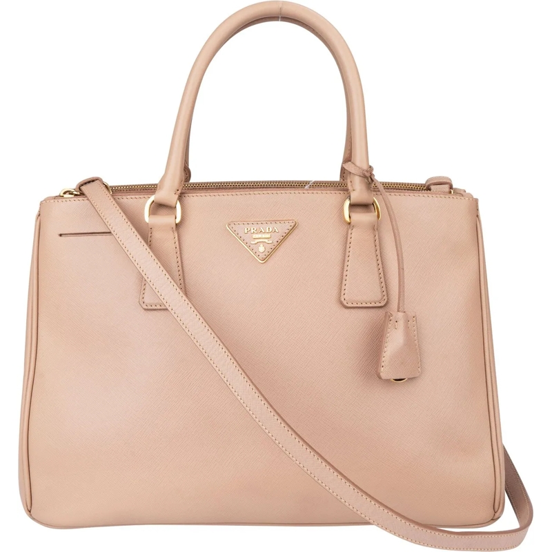 Prada Schultertasche Prada Saffiano Leather Galleria Handbag rose