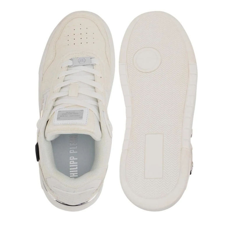Philipp Plein Low-Top-Sneaker Low-Top Sneakers Sk8R Plein Cocco weiss(Image 5)