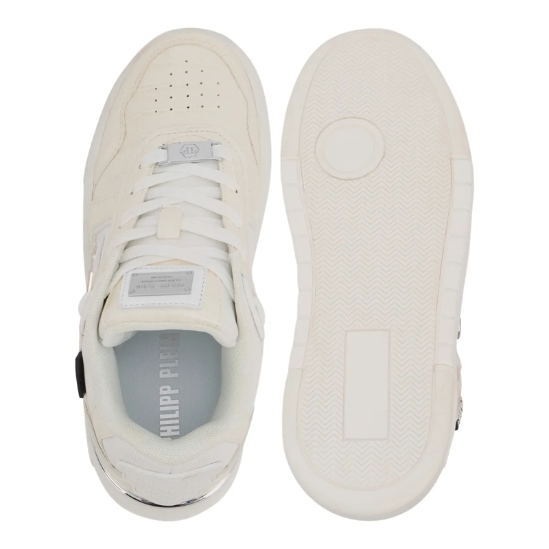 Philipp Plein Low-Top-Sneaker Low-Top Sneakers Sk8R Plein Cocco weiss(Image 5)