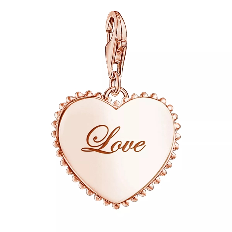 Thomas Sabo Anhänger Charm Pendant Heart Love Rose Gold-Coloured