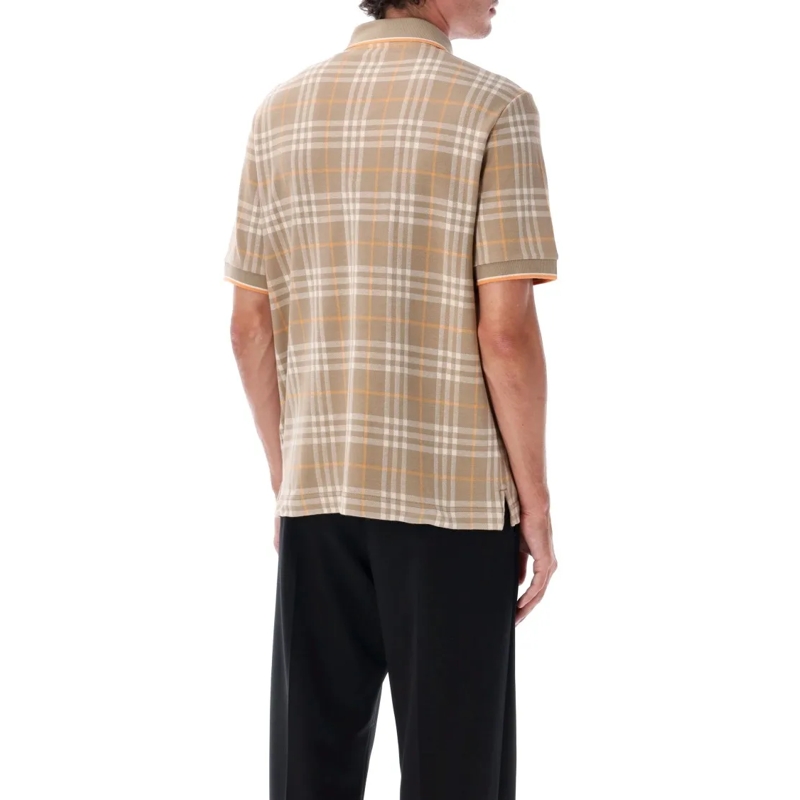 Burberry Polo shirt Broom Check Cotton Polo Shirt Pink