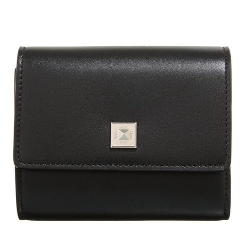 Max Mara Compact Wallet Nero Portefeuille à trois volets