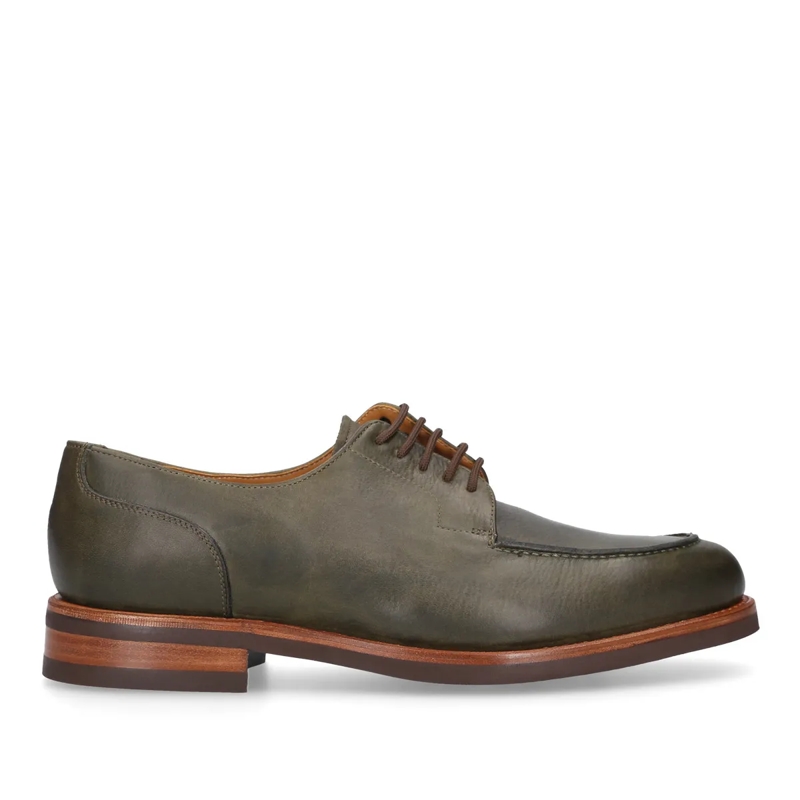 Heinrich Dinkelacker Veterschoenen Schnürer Genf Norweger N dunkel-grün