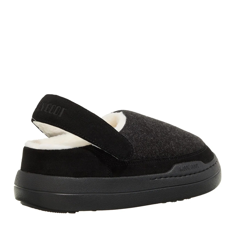 Moonboot Hausschuhe Mb Park Clog Fel Black Melange(Image 7)