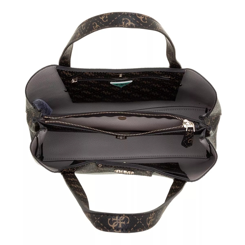 Guess Sac à provisions Eco Brenton Girlfriend Satchel Brown Logo(Image 6)