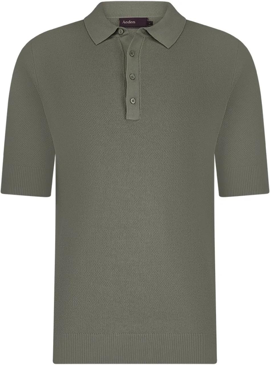 Thumbnail - AEDEN - Bruces Knit Polo Vetiver - Größe XL - grün