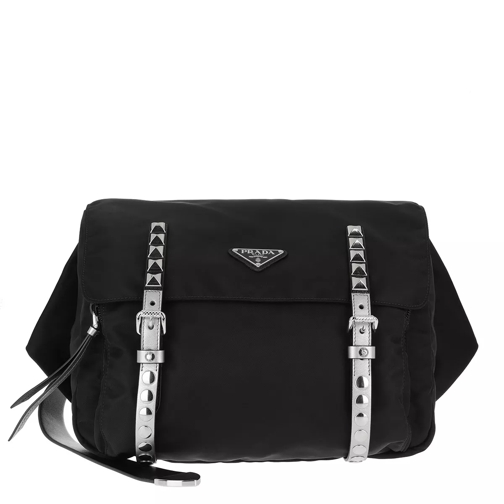 Prada Nylon Belt Bag Nero/Cromo Crossbody Bag