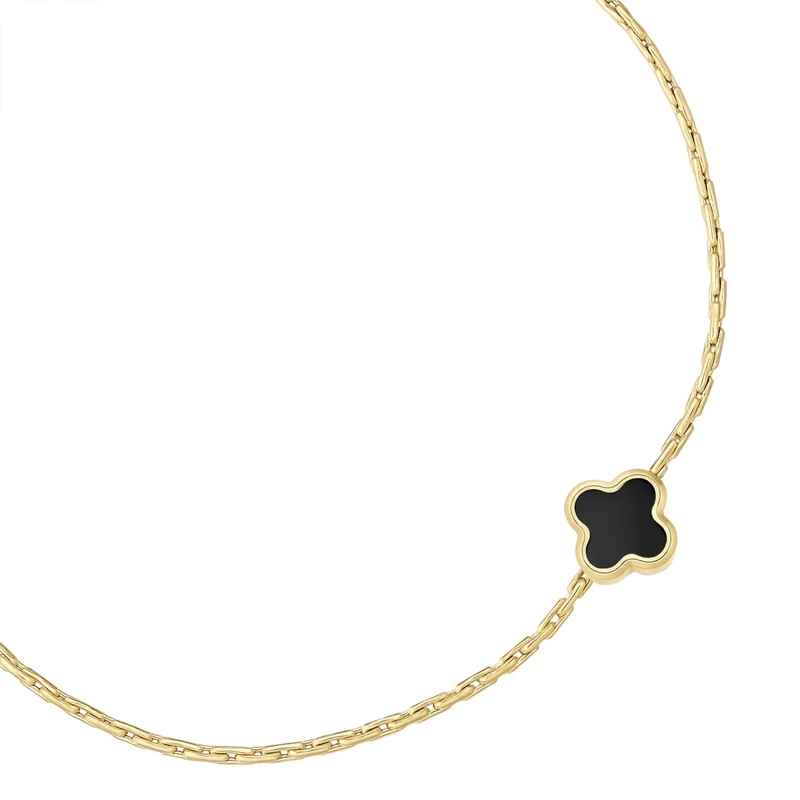 Glanzstücke München Armband Edelstahl Armband Achat Kleeblatt gold(Image 3)