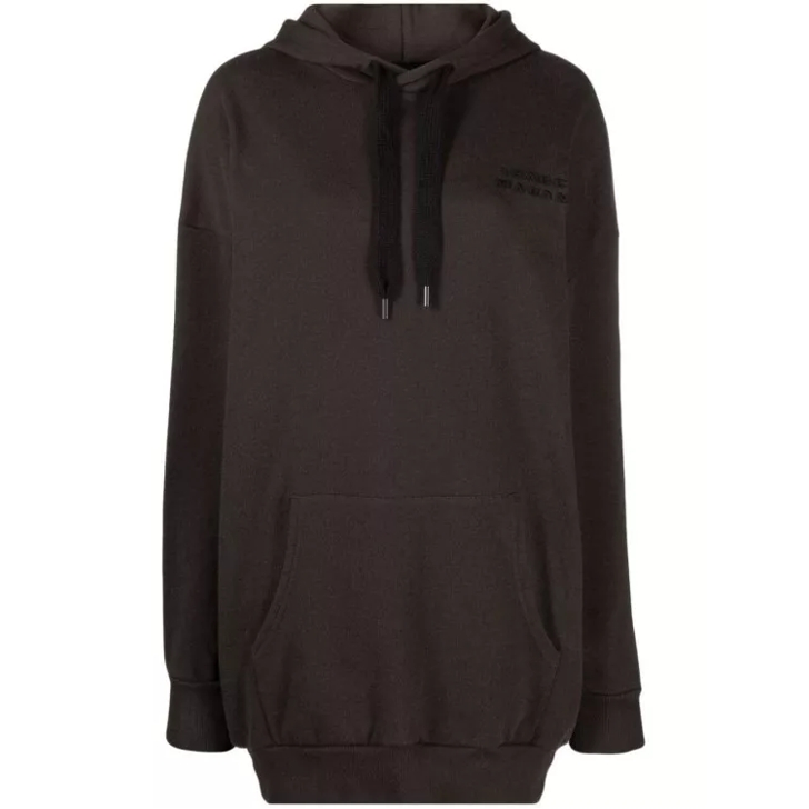 Isabel Marant Solena Logo Embroidered Hoodie Black