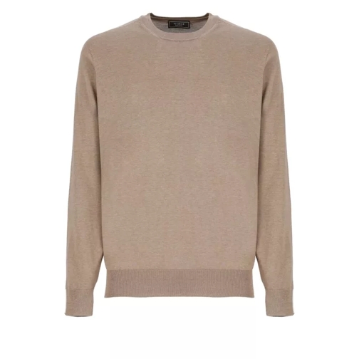 Peserico Beige Silk And Cotton Sweater Brown 