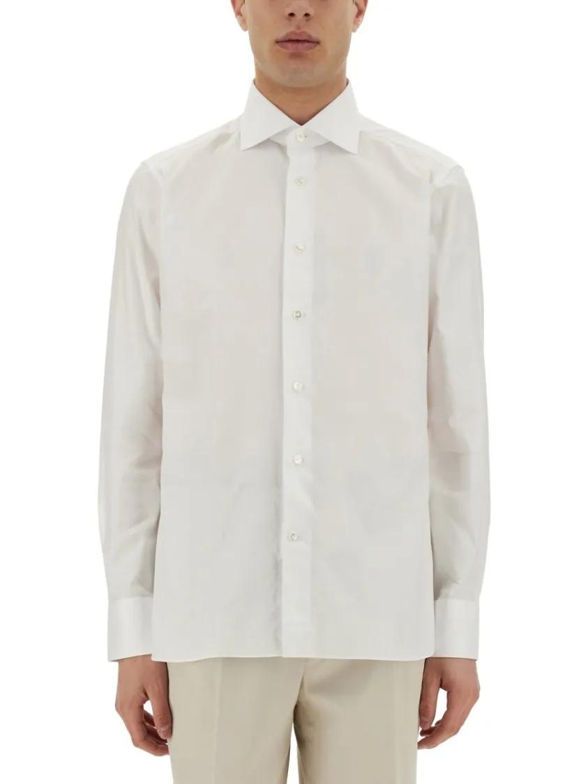 Thumbnail - Zegna - Trophy™ Cotton Shirt - Größe 40 - weiß