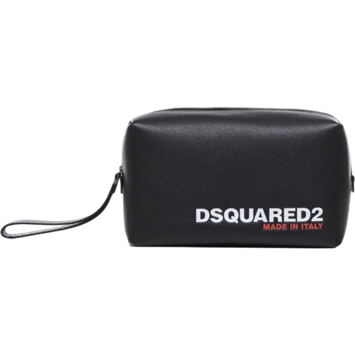 Dsquared2 Fourre-tout Beauty case nero in pelle schwarz