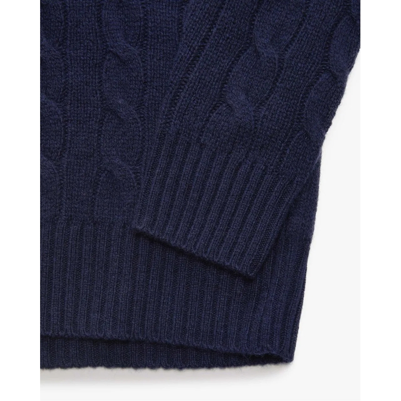 Ralph Lauren Pull Pullover mit Zopfmuster blau(Image 5)
