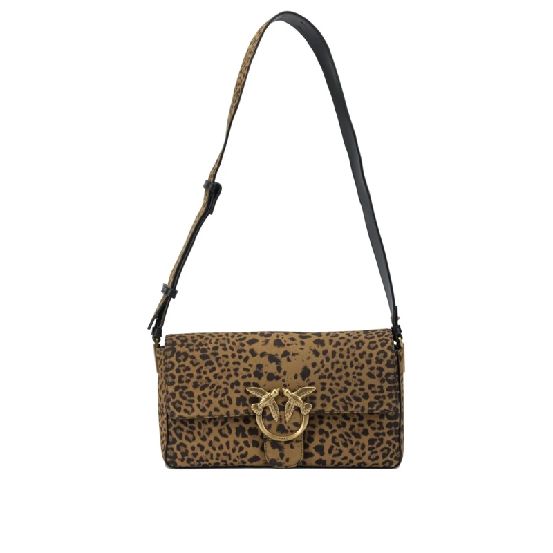 Pinko Schultertasche Leather Crossbody Bag Brown