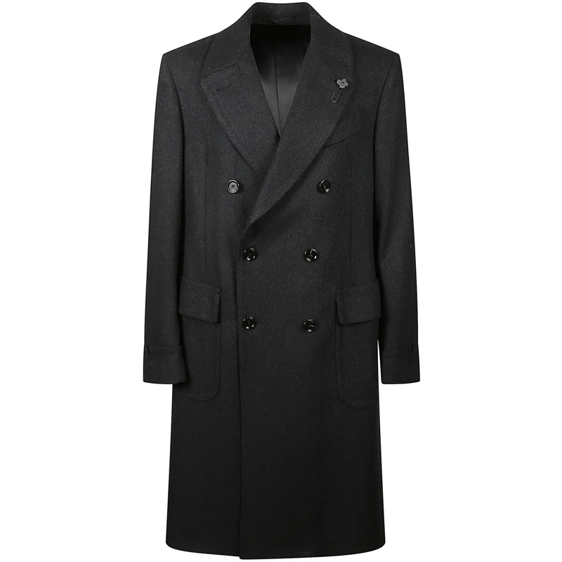 Lardini Doudoune Ulster Coat Black schwarz