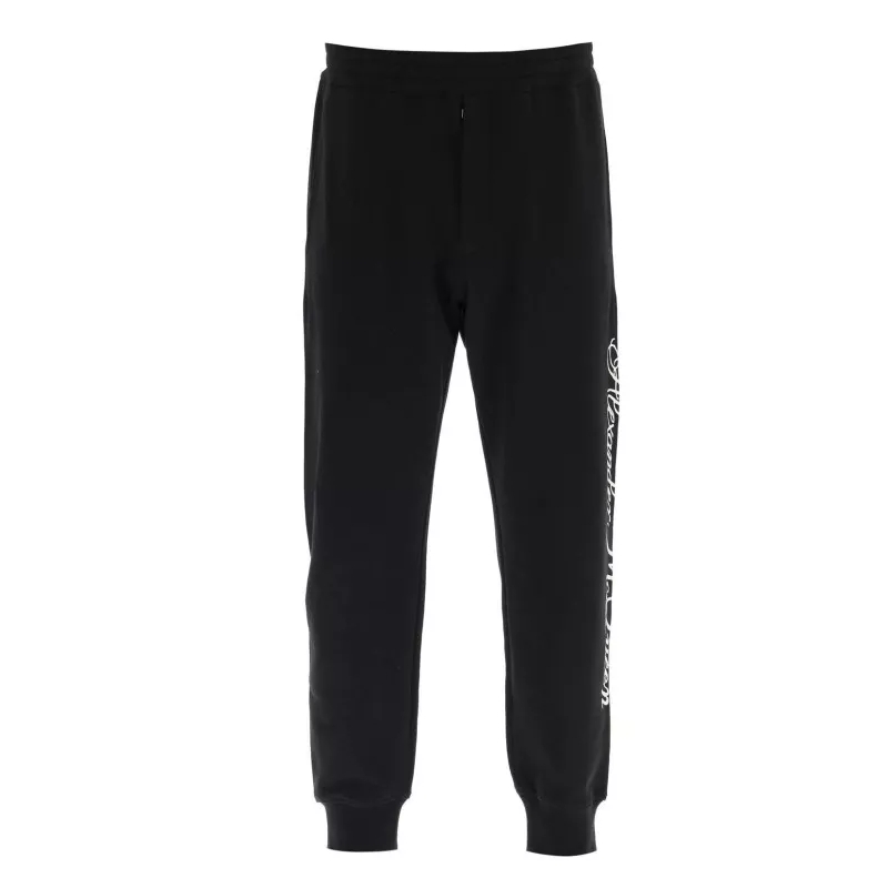 Alexander McQueen  Logo Cotton Pants Black