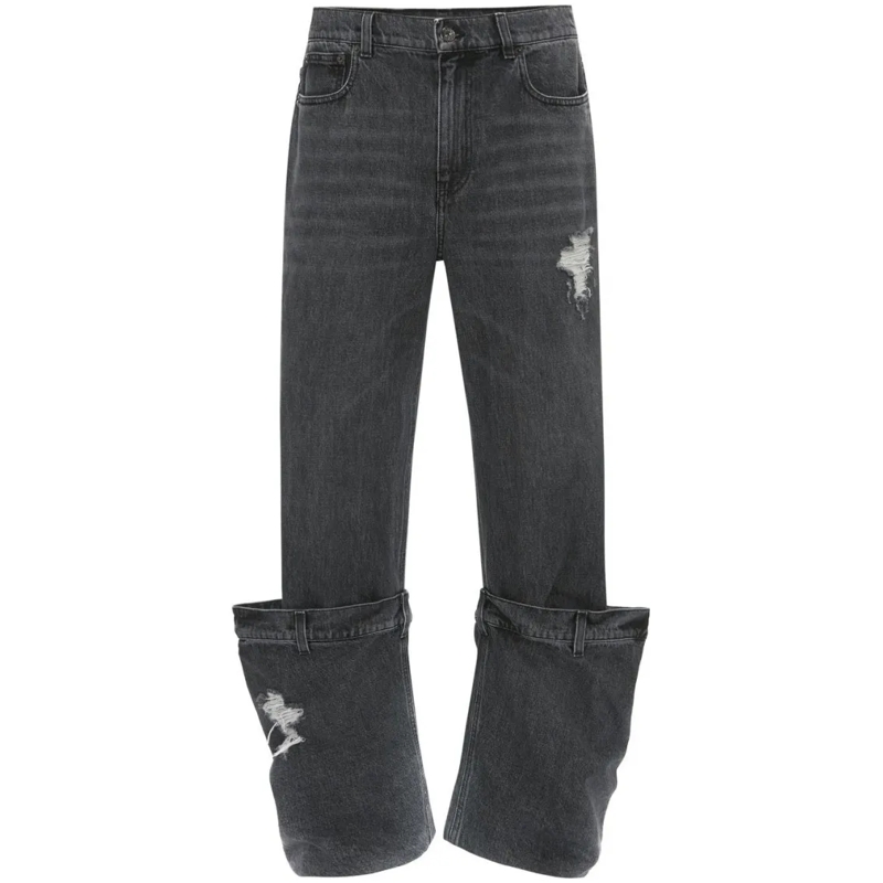 J.W.Anderson Jeans Distressed Bucket Jeans Grey
