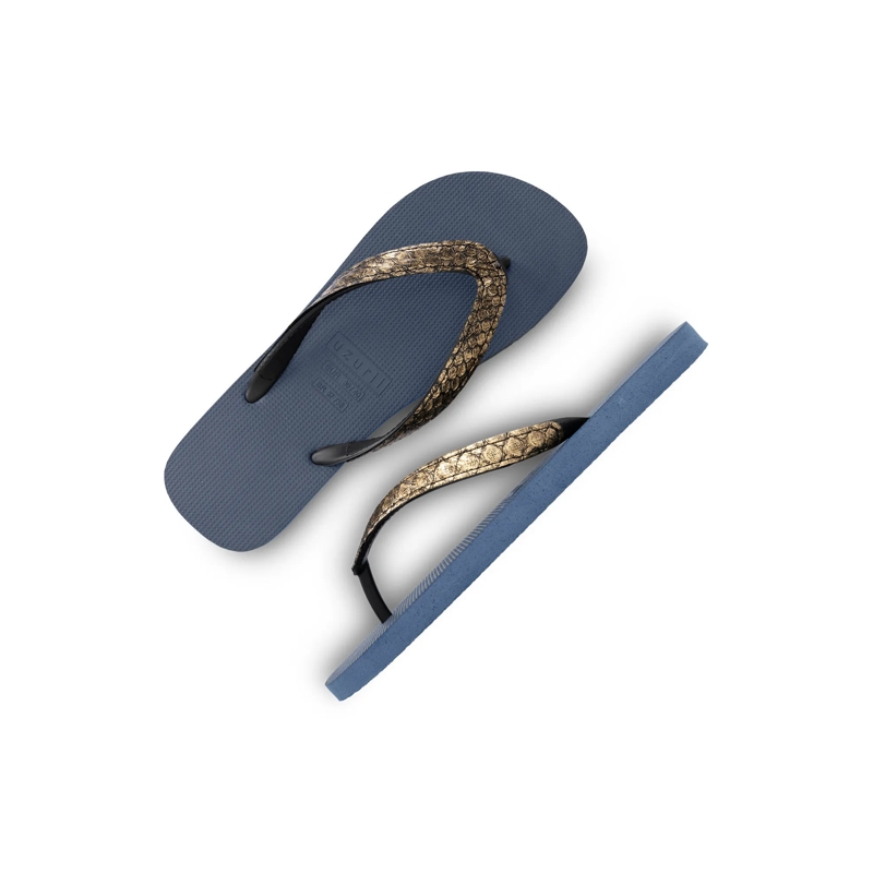 UZURII Flip Flops Zehentrenner Python Bronze marineblau(Image 5)