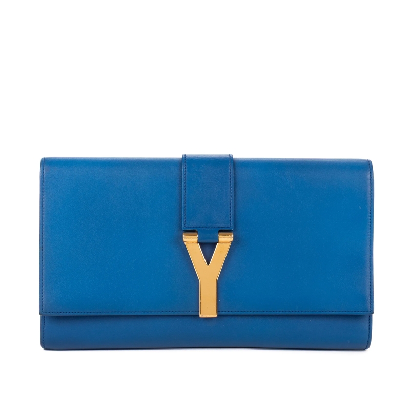Saint Laurent Clutch Ligne-Y Clutch Small blau