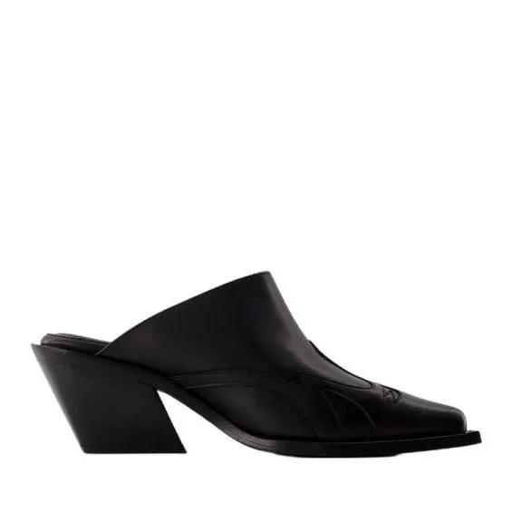 Anine Bing Slipper & Pantoletten - Tania Mules - Leather - Black - Gr. 37 (EU) - in Schwarz - für Damen