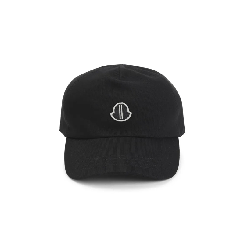 Moncler Hut Moncler X Rick Owens Black Baseball Hat With Embro Black