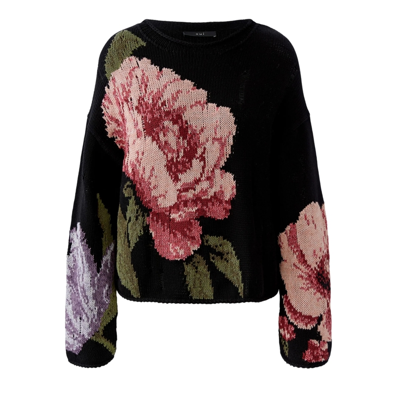 Oui Pullover Pullover schwarz