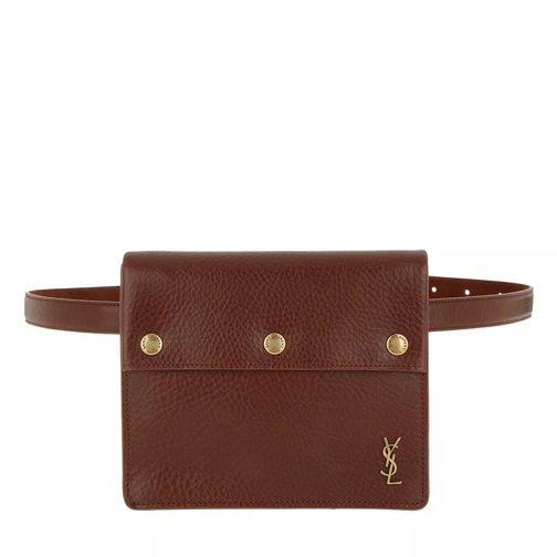 Saint Laurent Belt Bag Vintage Calf Leather Brown Belt Bag