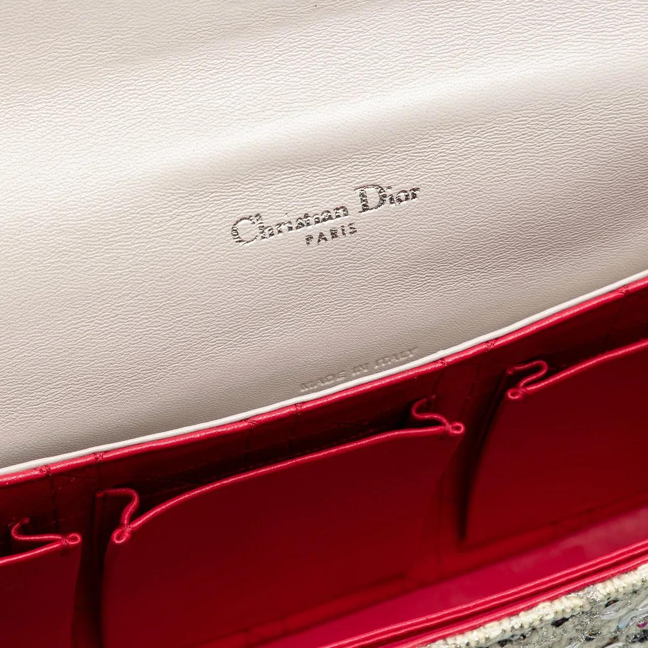 Thumbnail - Christian Dior Hobo Bags - Medium Tweed Miss Dior Flap - Gr. unisize - in Weiß - für Damen