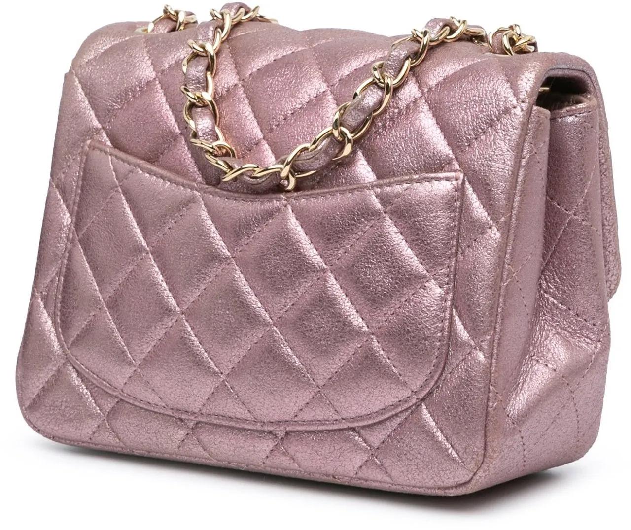 Thumbnail - Chanel Hobo Bags - 2014-2015 Mini Square Classic Metallic Calfskin Si - Gr. unisize - in Gold - für Damen